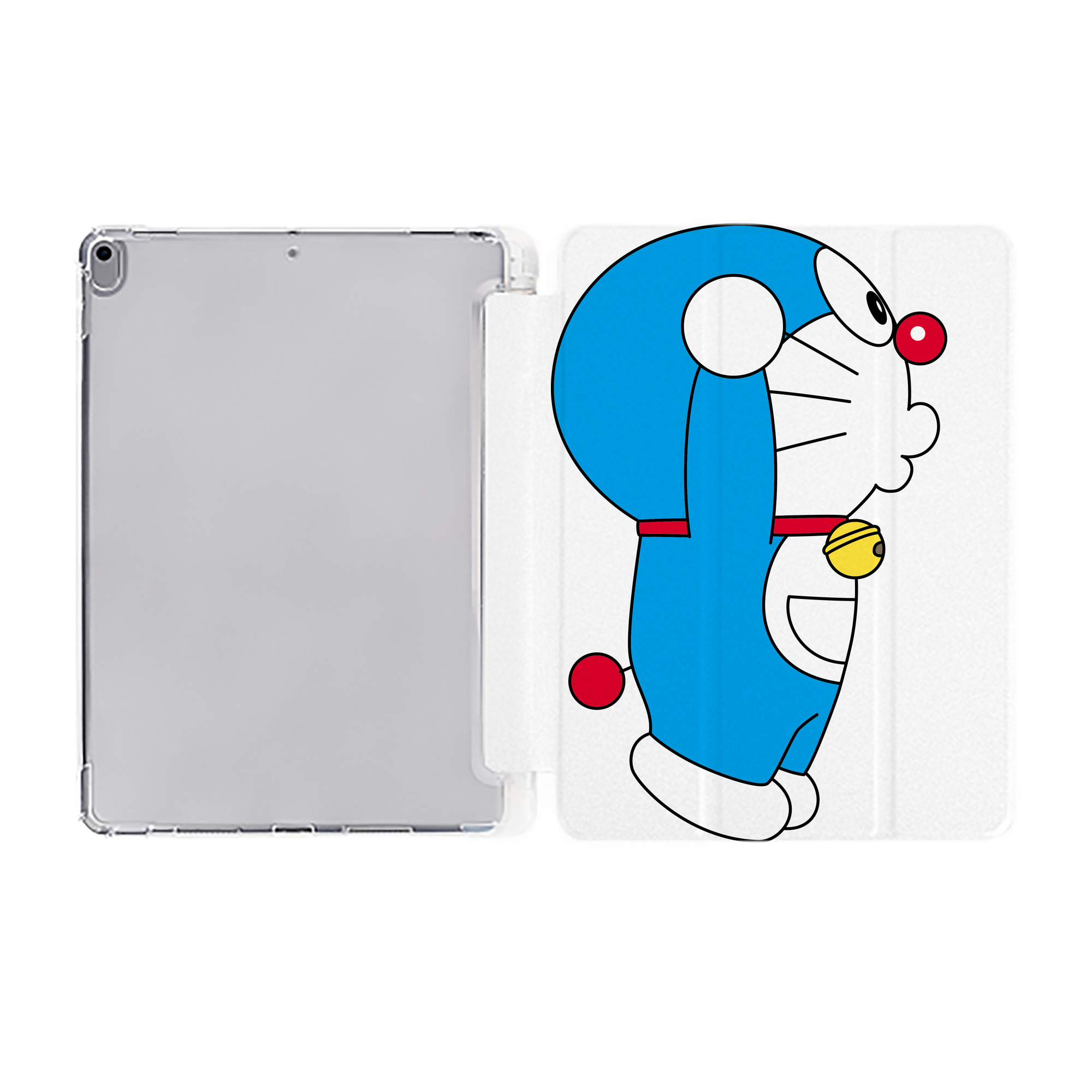 （画像用） ドラえもん Doraemon IPad ケース ペン収納付き 三つ折りスタンド PUレザー×シリコン 対応機種9.5/10.5/10.9インチ